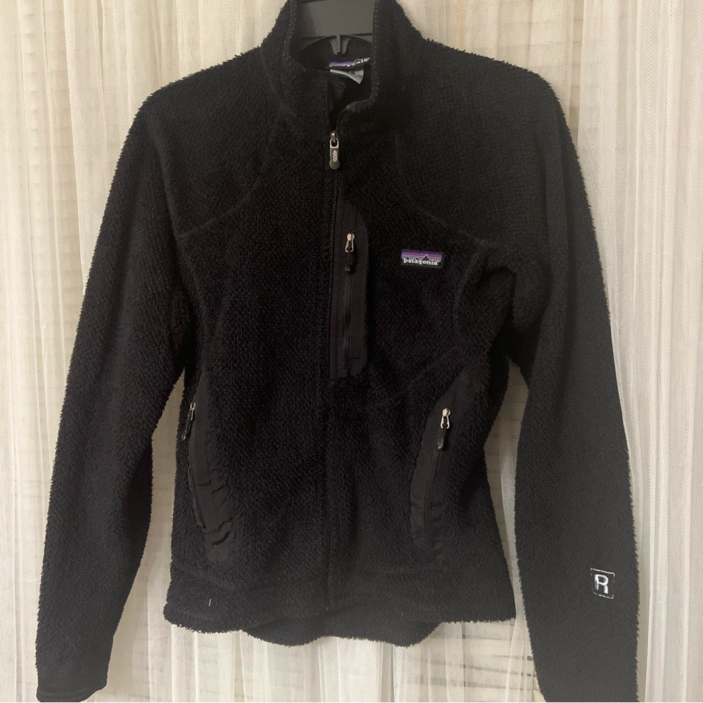 Rare Patagonia R2 Fleece Jacket M Black 07  small black men’s fb